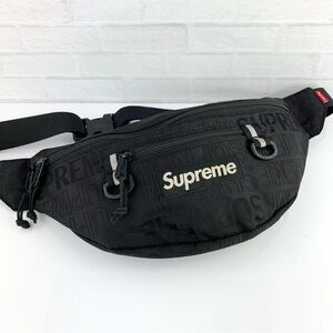 Supreme SS19 Cordura Logo Waist Fanny Pack Belt Bag Black